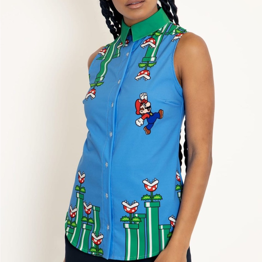 BlackMilk Warp Pipes Business Time Shirt M Mario
